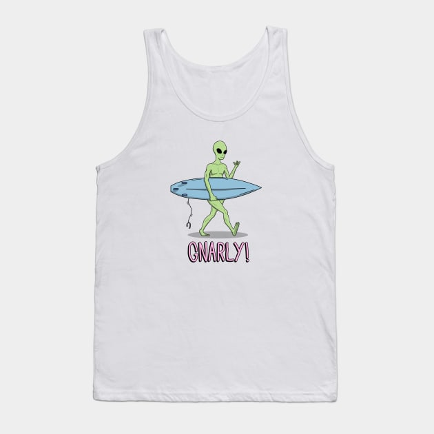 Gnarly Alien Tank Top by Paper Taylor